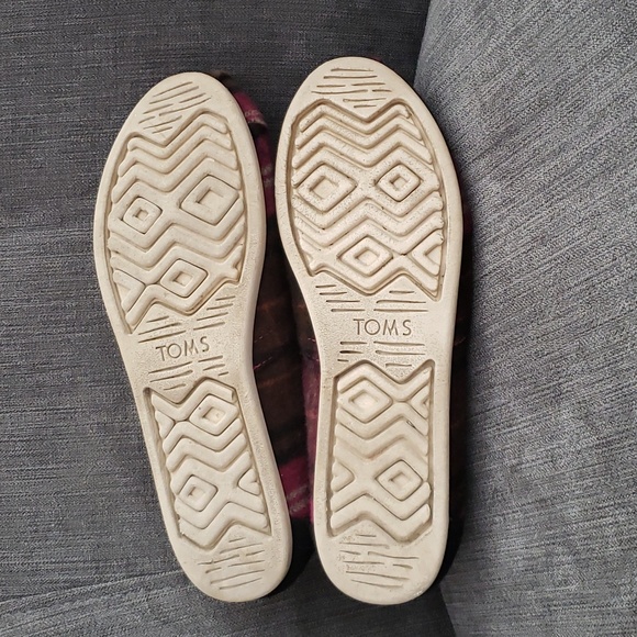 TOMS 7.5 Fushia Plaid Alpargata Slip-on Shoes - Picture 4 of 10
